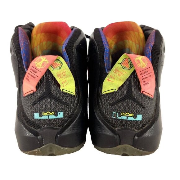 Nike LeBron 12 Data Size 10 Mens Sneakers Black 684593 068 - Picture 6 of 13
